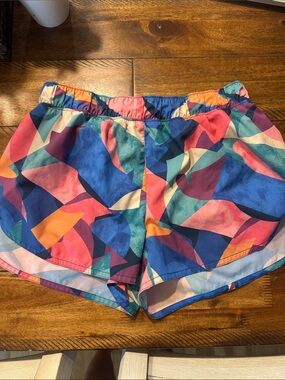 Colorful Geometric Print Women's Running Shorts